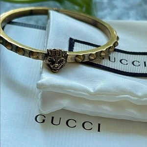Gucci Studded Tiger Head Bracelet